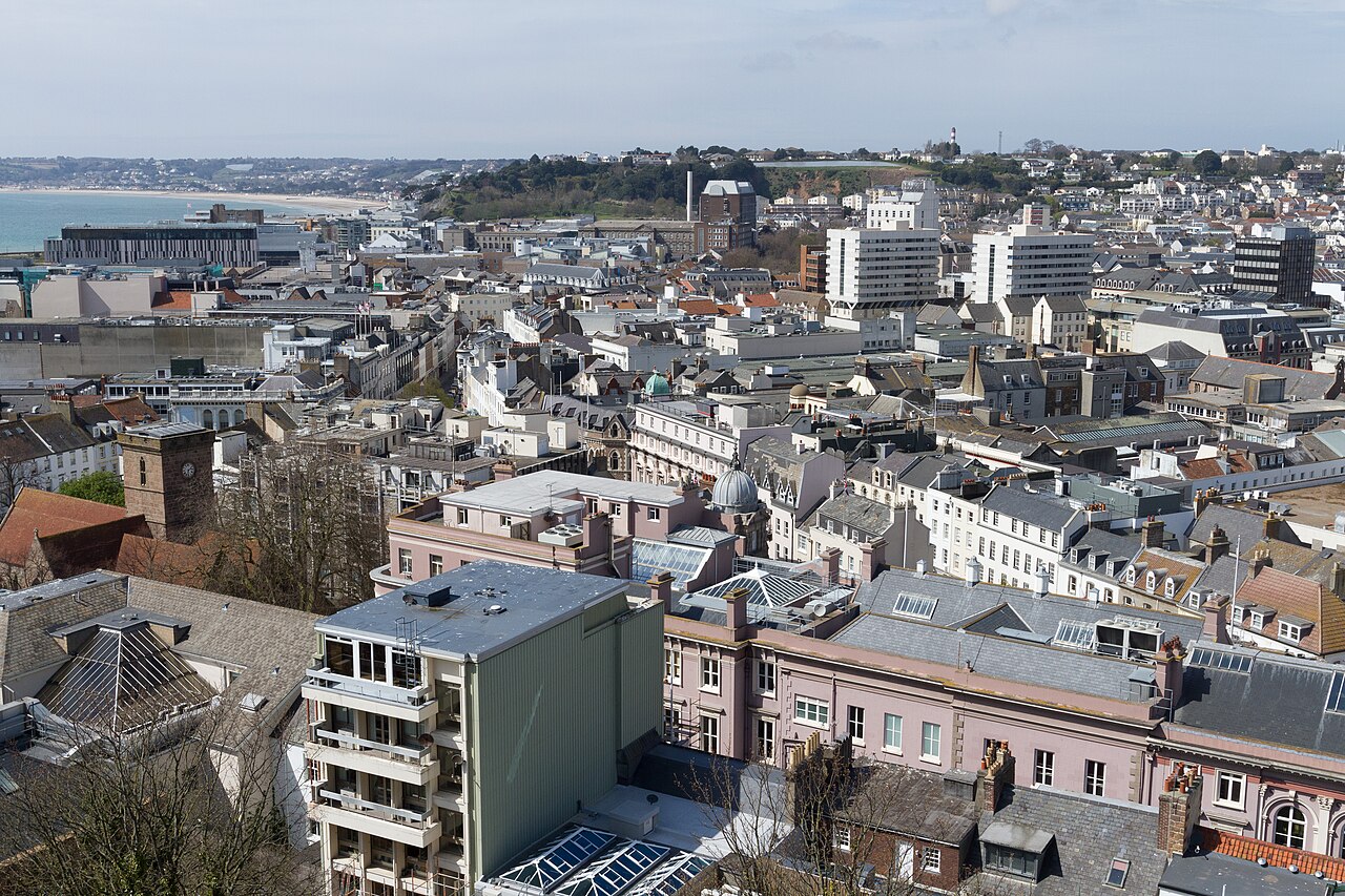 St Helier, Jersey, seen from Fort Regent
